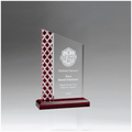Clear Acrylic w/Lattice Pattern and Red Metallic Accent