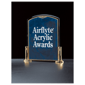 Airflyte Sapphire Marble Acrylic w/Gold-Plated Brass Base