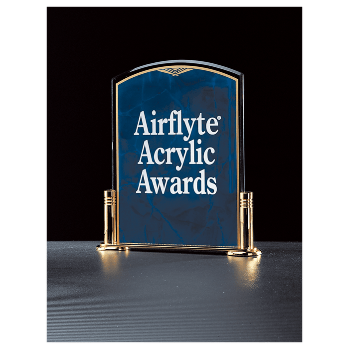 Airflyte Sapphire Marble Acrylic w/Gold-Plated Brass Base