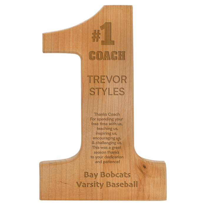 8.25" x 12.5" Alder #1 Plaque