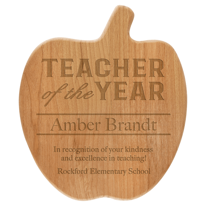 8" x 9.5" Alder Apple Plaque