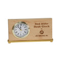 7.5" x 4" Red Alder Horizontal Desk Clock