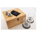 Red Alder Whiskey Set - 2 Glasses, 2 Coasters and 8 Stones