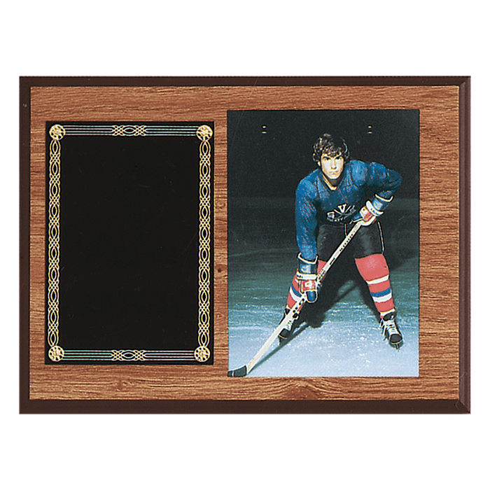 American Oak Finish Photo Plaque - Photo Size 5" x 7"