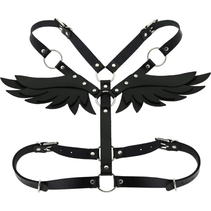 Angel Wings Leather Harness