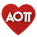 AOPi Sorority Acrylic Heart Pin