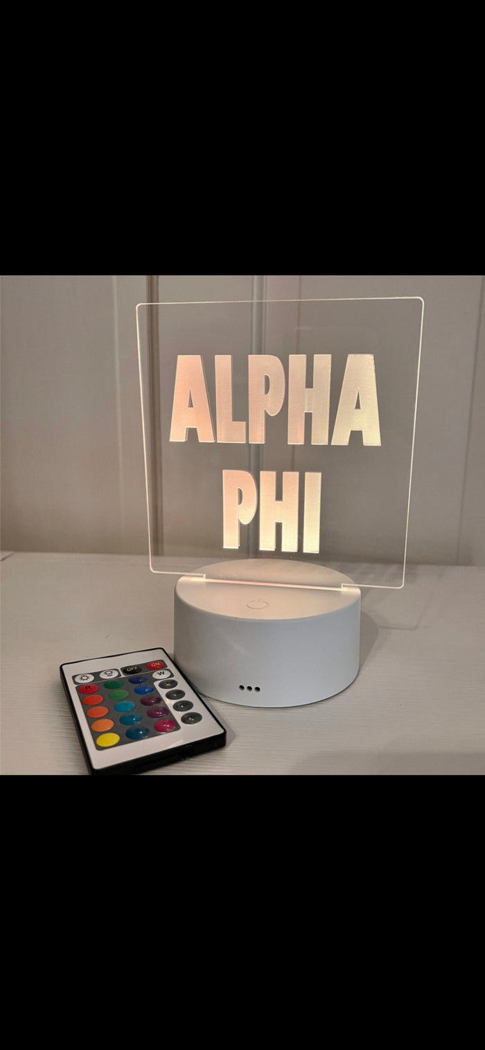 AOPi Sorority LED Sign