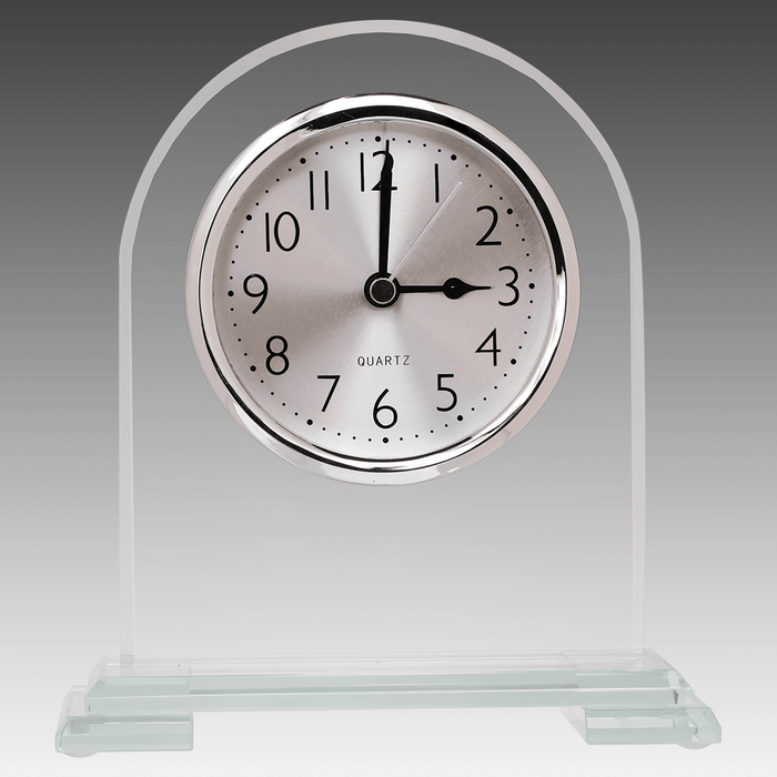 6.5" Arch Glass Clock