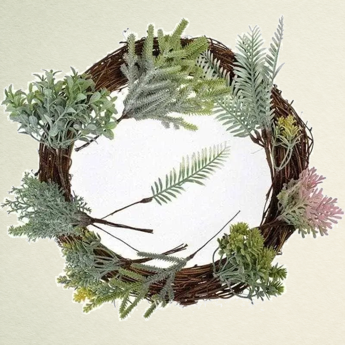 Artificial Flowers And Leaves Wreath Decoration Christmas Garland Accessories