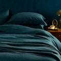 Atlantic Blue French Linen Bedding and Bed Sheets