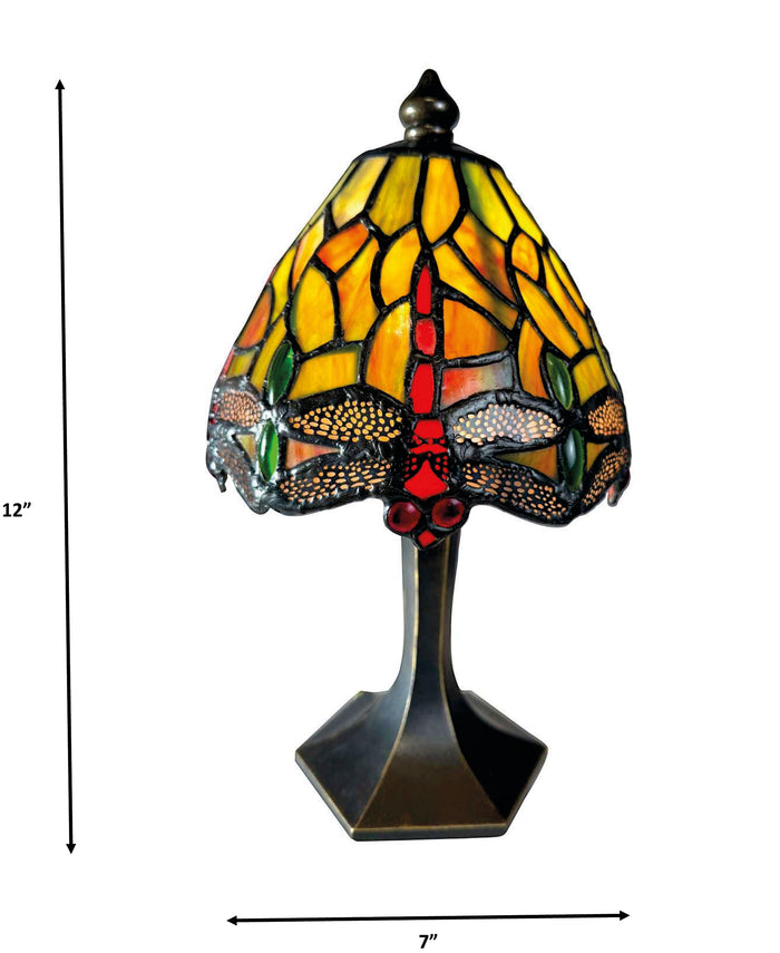Autumn Dragonfly Tiffany Accent Lamp