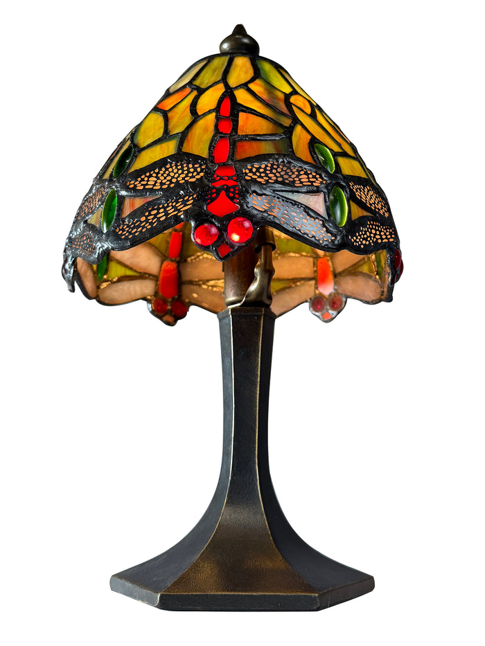 Autumn Dragonfly Tiffany Accent Lamp