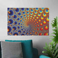 24 inch Hypnotic Portal Fractal Art Poster Displayed on Wall