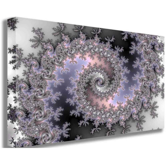 Ice Swirl Fractal Art Canvas Printed | Wallhogs