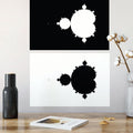 24 inch Mandelbrot I Art Decal Installed Above Desk