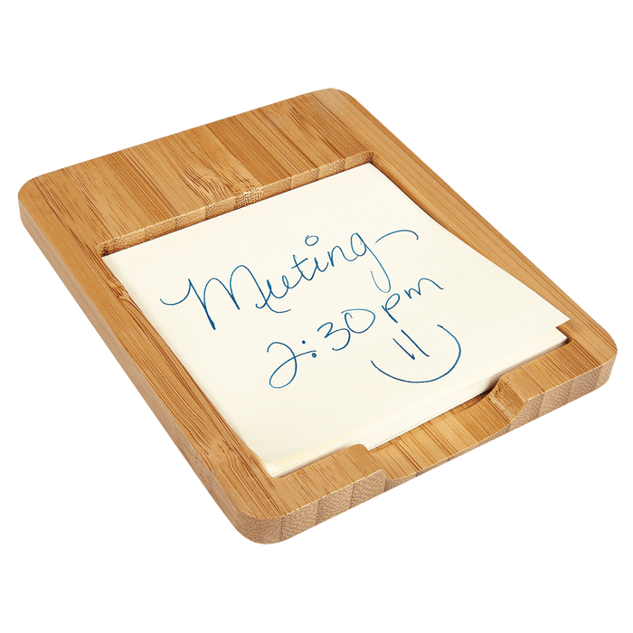 3.6" x 4.5" Bamboo Sticky Note Holder