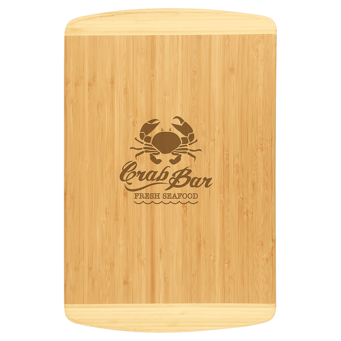 18" x 12" Bamboo 2-Tone Cutting Board