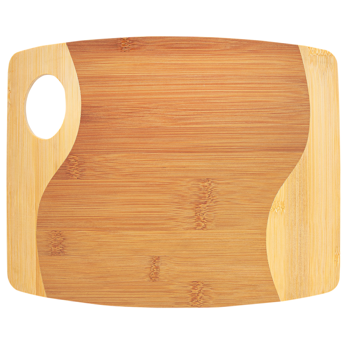 x 5/16" Bamboo Two Tone Cutting Board with Handle