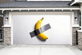 Banana Duct Tape Wall Art Garage Door Cover Banner Wrap - Decor Your Door