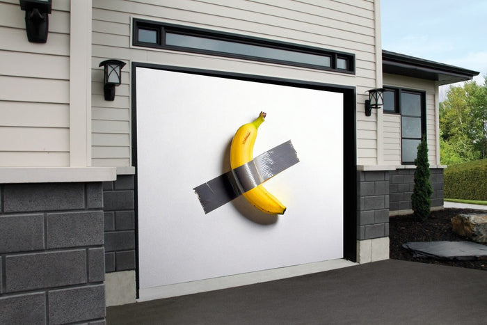 Banana Duct Tape Wall Art Garage Door Cover Banner Wrap - Decor Your Door
