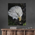 19x24 inch Bald Eagle Decal Installed Above Table