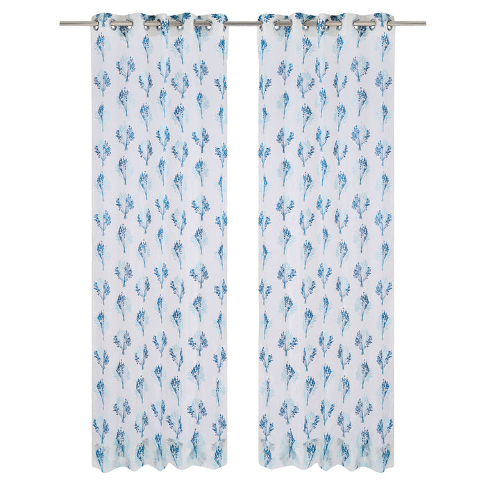 Beautiful Embroidery Blue Sheer 03