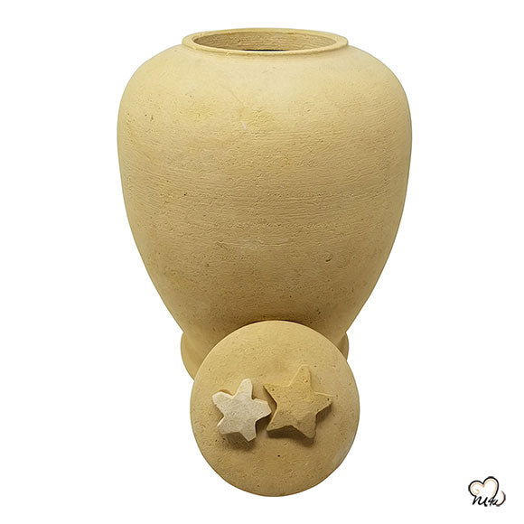 Beige Starfish Biodegradable Sand Urn, Biodegradable Urn - ExquisiteUrns