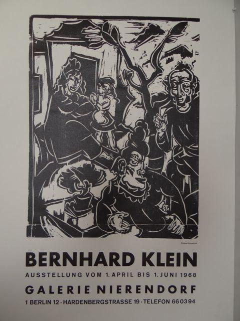 Bernhard Klein (1888-1967) Gallery Poster 1968 AP401