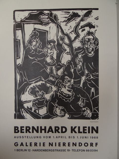 Bernhard Klein (1888-1967) Gallery Poster 1968 AP401