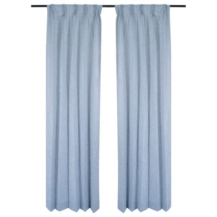 Best Seller - Cotton Blended Sheer - Light Blue with Embroidery