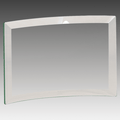 6" x 4" x.25" Beveled Jade Glass Crescent