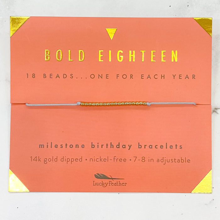 Birthday Celebration Bracelet: Bold Eighteen - Lyla's: Clothing & Gifts - Online and Rockwall Texas Boutique