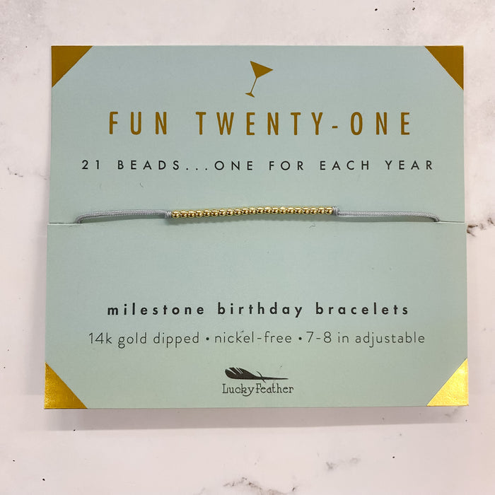 Birthday Celebration Bracelet: Fun Twenty One - Lyla's: Clothing & Gifts - Online and Rockwall Texas Boutique