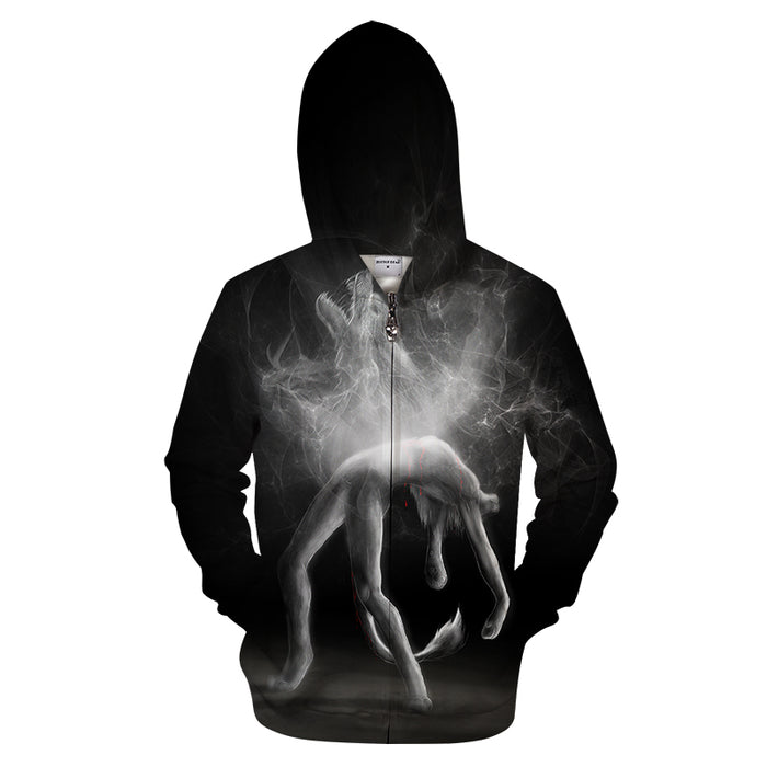 Bittersweet spell by KhaliaArt Zipper 3D Sweatshirt