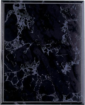 4.5" x 6.5" Black Marble Finish Plaque