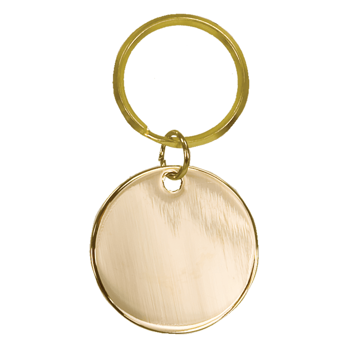 Blank Circle Brass Keychain - KCB12