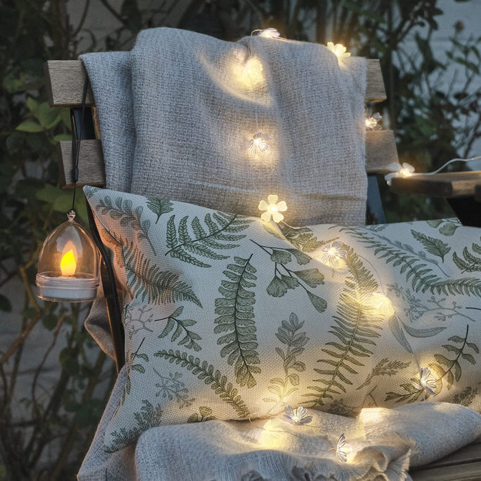 Blue Haze Flower Outdoor Battery Micro Lights