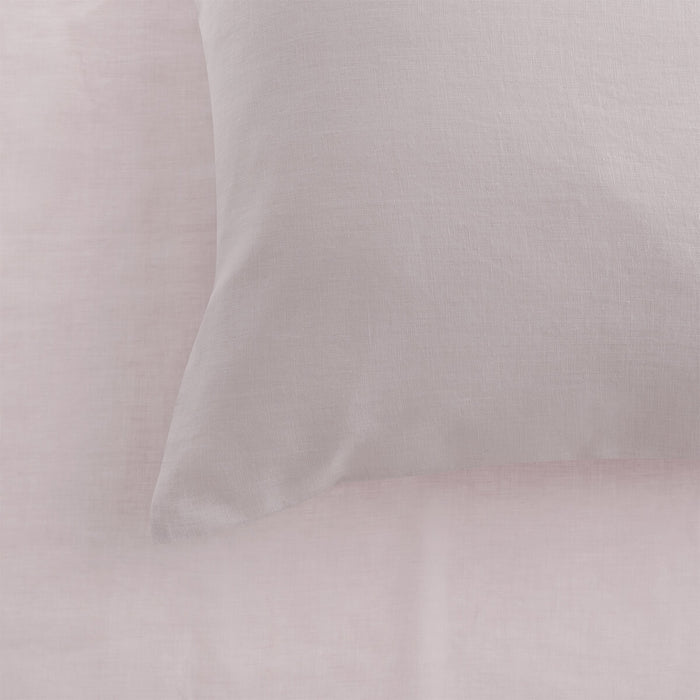 Blush Pink French Linen Bed Sets close-up detail 1 | Soak and Sleep