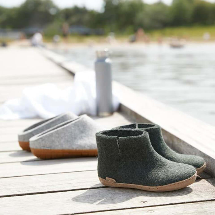 glerups Boot junior Boot with leather sole Forest