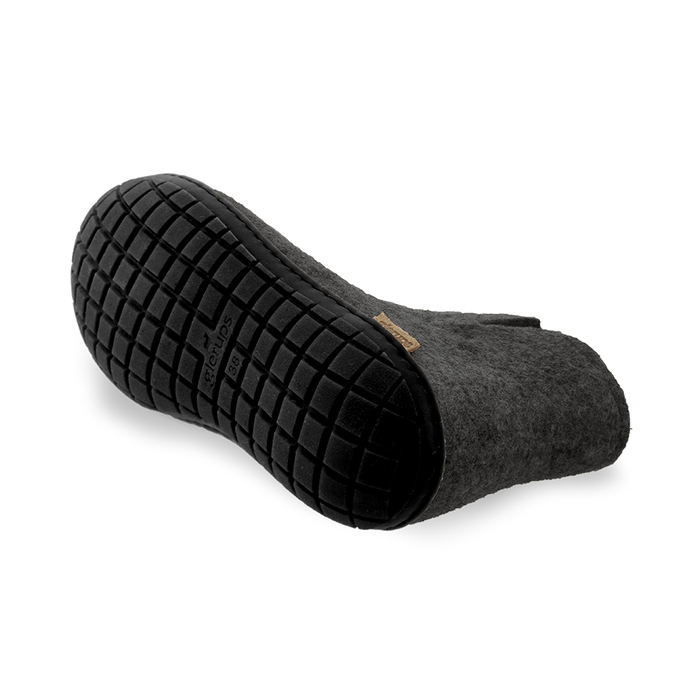 Boot with natural rubber sole - black - Charcoal