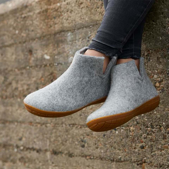 glerups Boot with natural rubber sole - honey Boot with rubber sole Grey