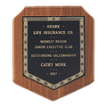 Black Gold Border Plate on an American Walnut Plaque
