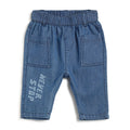Boys Blue Printed Stretchable Jeans