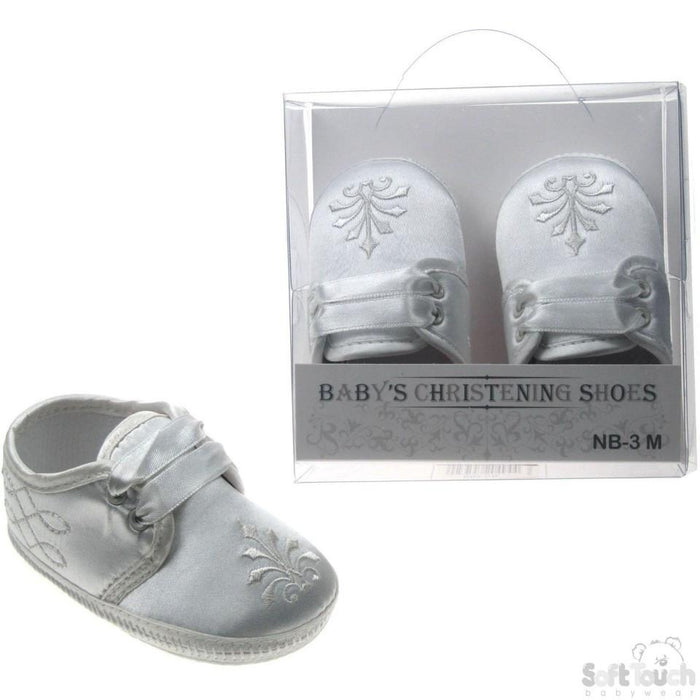 Boys Satin Christening Shoes (B92-C) - Kidswholesale.co.uk