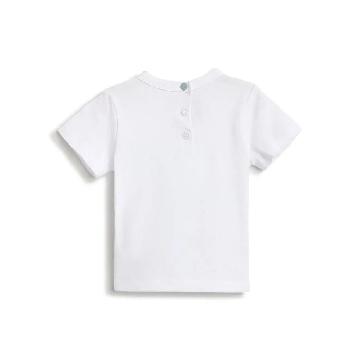 Boys White Graphic Printed T-shirt