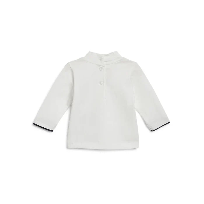 Boys White Printed T-shirt