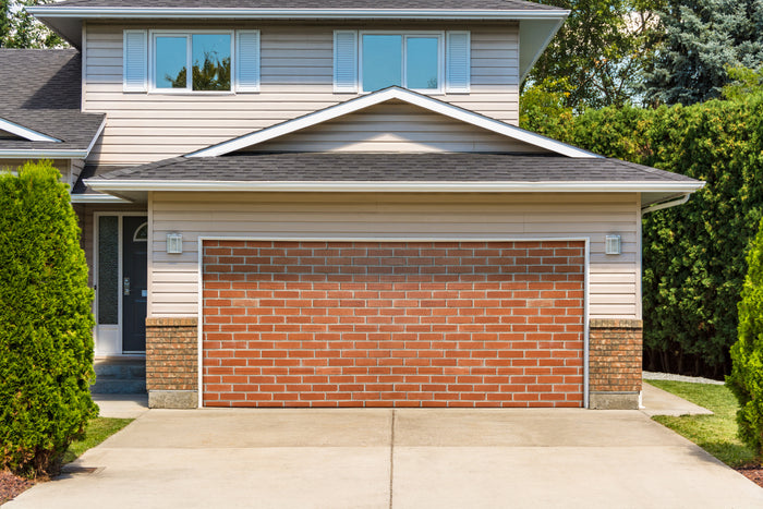 Red color brick wall for brickwork banner cover background - Decor-Your-Door