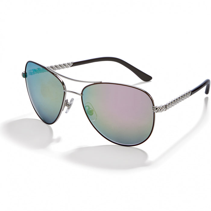 Brighton Helix Sunglasses-Gray/Pink Tint