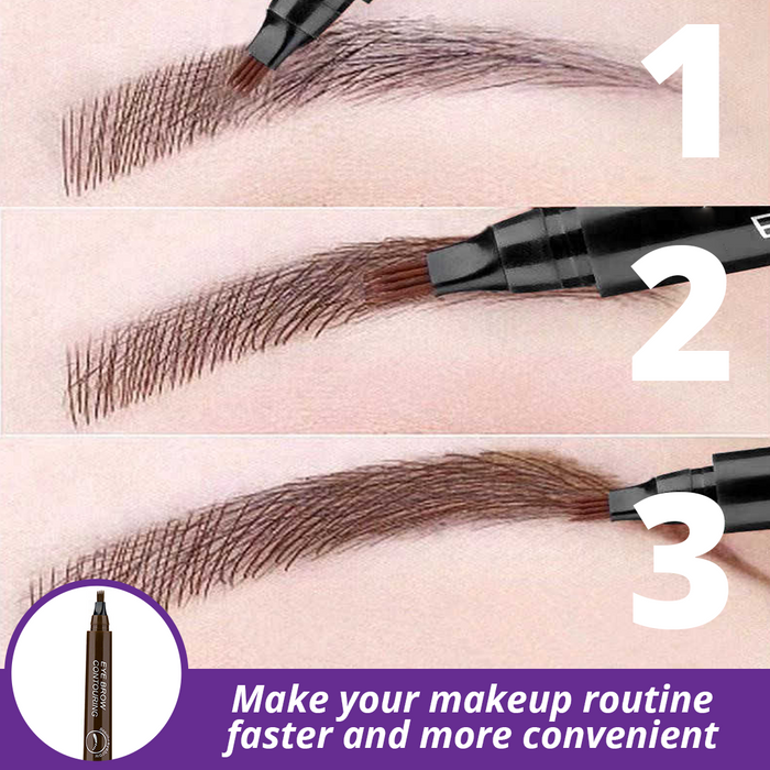 BS2TY 4 Fork Tip Eyebrow Tattoo Pencil