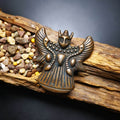Buddhist Amulet,Garuda,Golden-winged Bird Pendant - Tibetan Buddhist amulet, front view